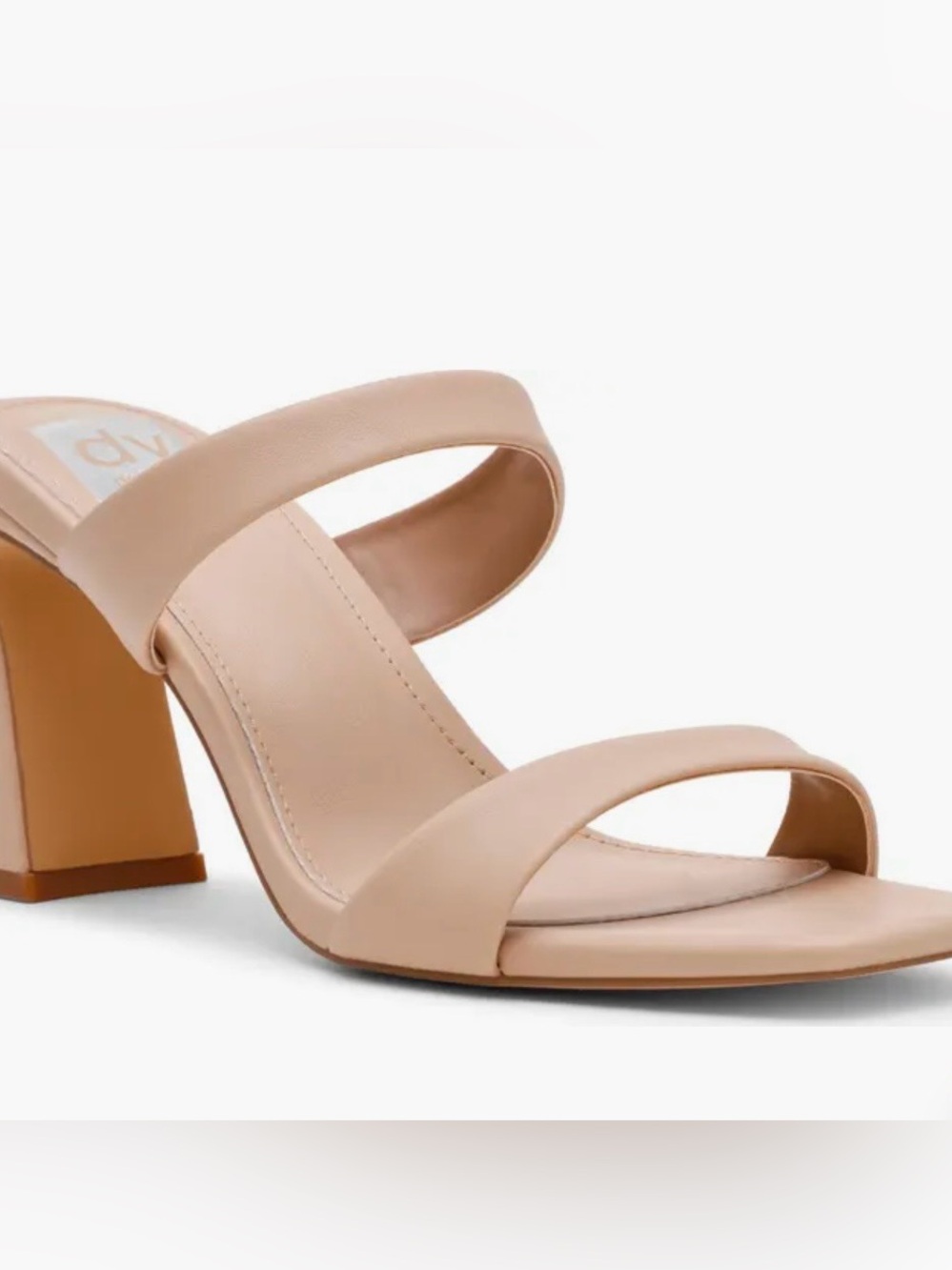Dolce Vita Nude Strappy Block Heel Sandals